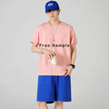 200gsm High Quality Wide Boxy Blank T Shirt Heavy Weight Cotton Tshirt Oversized Black White T-shirt for Men
