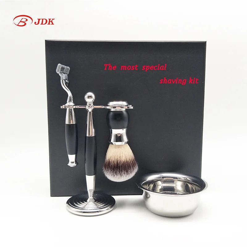 JDK Custom logo Shaving Kits Men's Gift Set Premium Synthetic Shaving Brush Set Shaving Bowl razor Kits