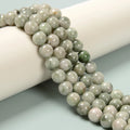Wholesale Natural Green Jade Stone Bead Strands 6mm 8mm 10mm Smooth Round Gemstone Beads for Bracelet Jewelry Necklace