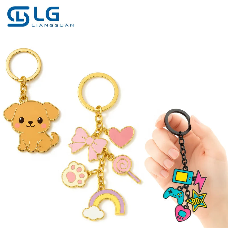 Factory Custom Personalized Metal Keychain Cartoon Keychains Pendants Custom Made Design Cute Key Chain for Gift Use