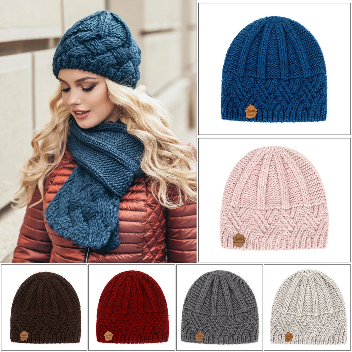 2021 Wholesale Autumn Winter New Arrival Jacquard Beanies Hat for Women