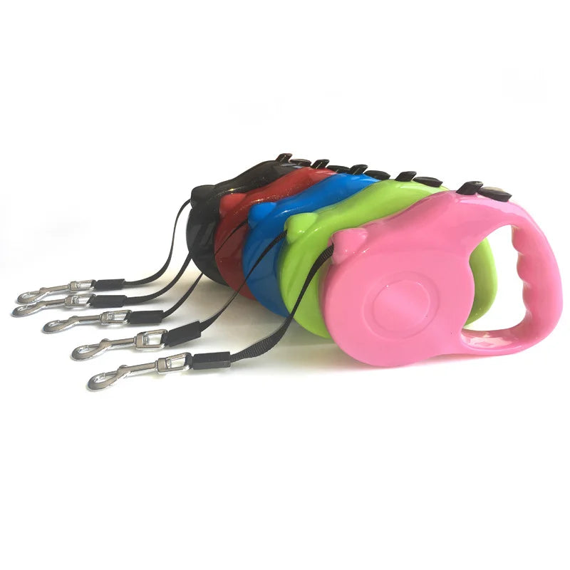 Double Retractable 3M 5M Dog Leash Multi-colored Pet Dog and Cat Lead Extension Leash Dog Leash