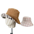 Ready to Ship Fashion Women's Woolen Hat Corduroy Reversible Bucket Caps Wholesale Bucket Hat Fisherman Hats