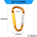 50mm D-Shaped Aluminum Carabiner Keychain Hook Colorful Design for Stylish Key Chains
