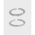 Wholesale Dainty Diamond Adjustable Zircon Thin Band Irregular Ring