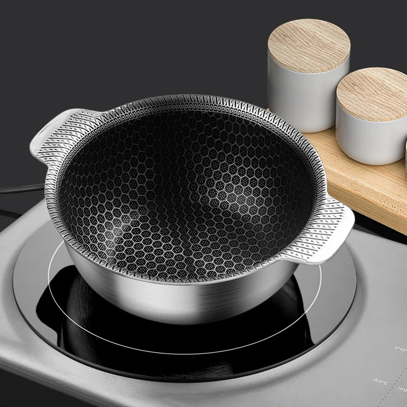 KENGQ Multi-functional 304 Stainless Steel Pot Baking Bowl Little Pan Rice Salad Bowl Non Stick Cooking Bowl