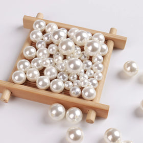 JC Wholesale Natural Loose Beads White Color Half Hole Freshwater Round Pearl for Earrings Making