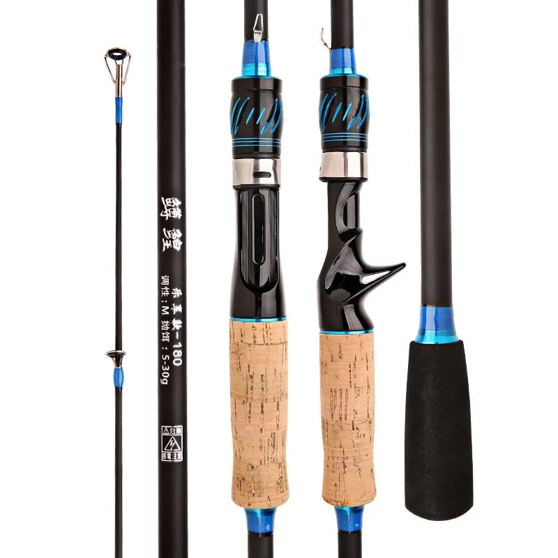 Super Value New Fishing Rod Lightweight Carbon Fiber Spinning Casting 1.68m 1.8m 1.98m Soft Tail Fishing Pole