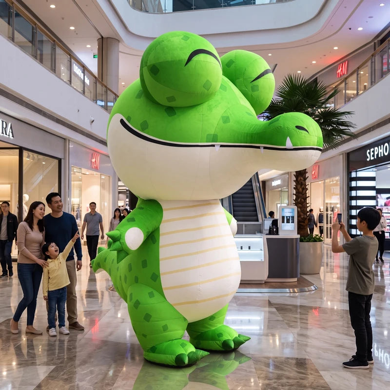 360 Inflatable Factory Price High Quality Mascot Suit Cartoon Advertising Inflatable Animal crocodile Walking Costume Custom