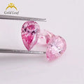 Goldleaf Gemstone Manufacturer Handmade Pear Cut VVS1 Excellent Cut Loose Pink Moisssanite Diamond for Ring