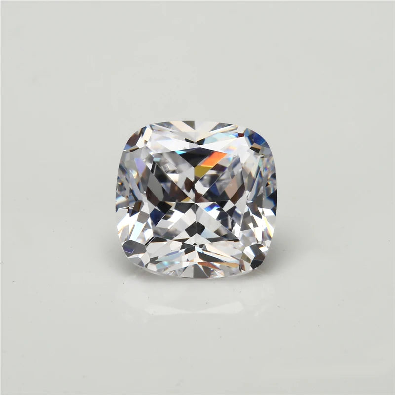 Ready to Ship 200 Pcs China Manufacturer Machine Cut Loose Cubic Zirconia Square Cut White Synthetic CZ Stones for Jewelry