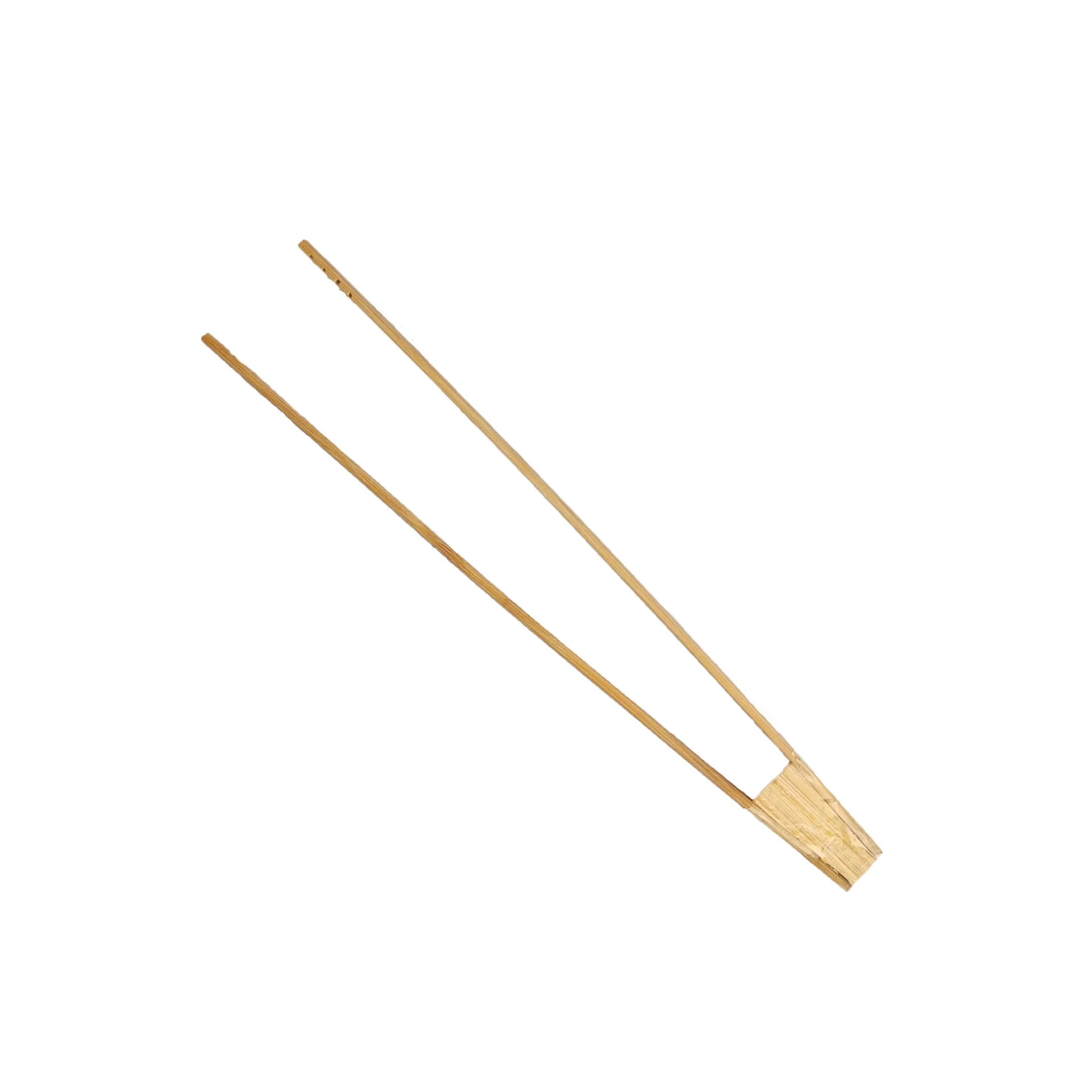 Kitchen Appetizer Eco-Friendly Bamboo Wooden Handle Tongs with Customized Logo for Salad Pickles Bread Tea & Toasting