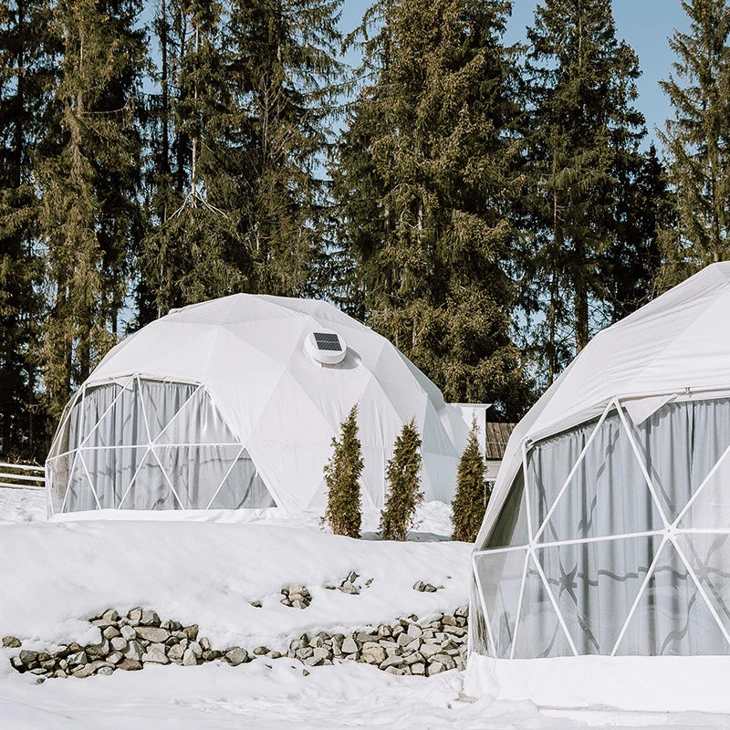 Winter and Summer 3.6m Outdoor Glamping PVC Igloo Dome Tent
