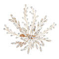 Custom Crystal Bridal Headpiece Handmade Luxury Gold Plated Rhinestones Wedding Hair Clip for Women