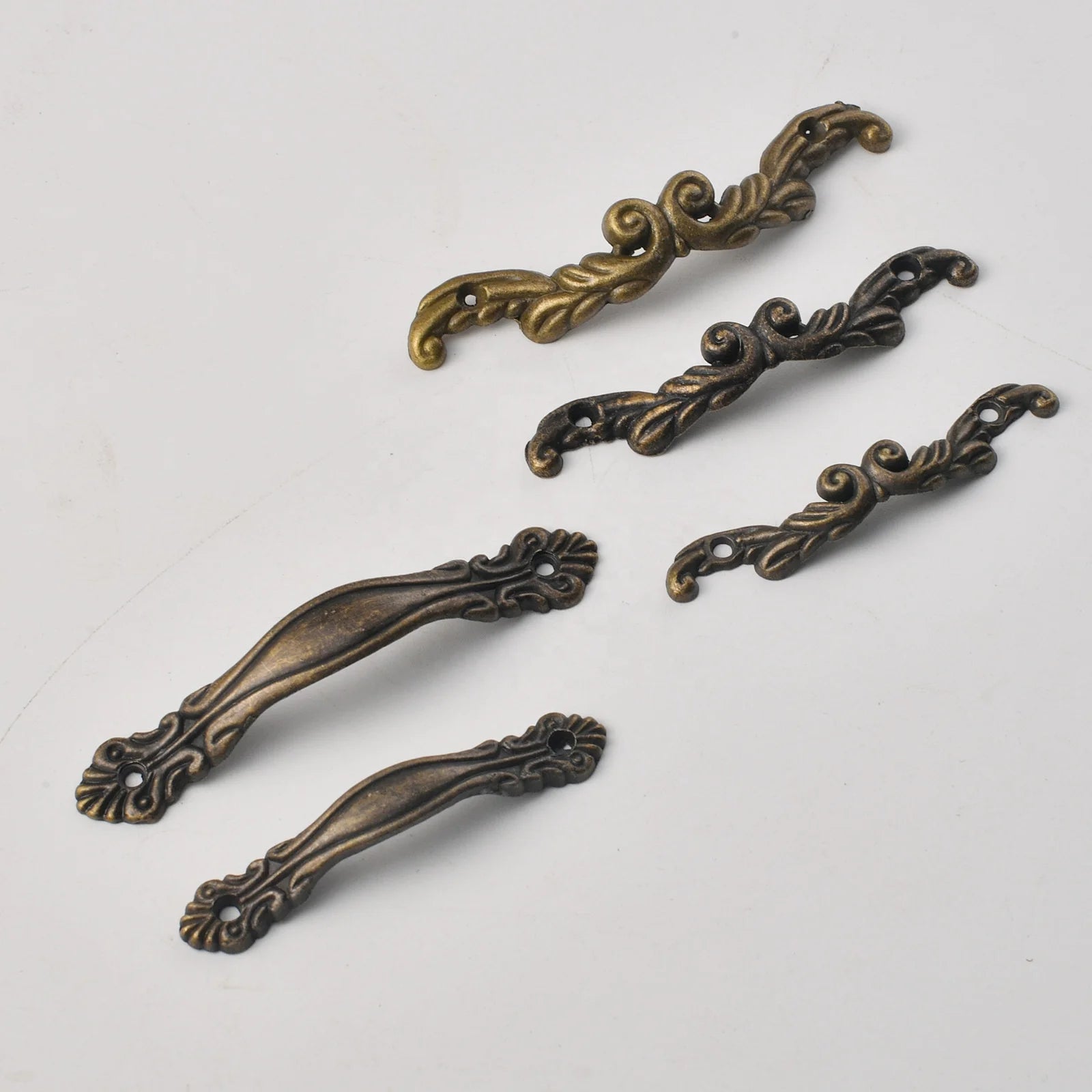 Antique Jewelry Box Pulls Cabinet Hardware Zinc Alloy Mini Drawer Handles for Wardrobe Easy Installation Craft Gift