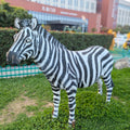 Outdoor Garden Decoration Fiberglass Life Size zebra Statues Sculpture Safari Animal Props Can Be Customized