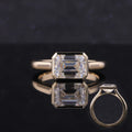 HPHT CVD Lab Emerald Diamonds Ring D VVS2 IGI GIA Certificate Diamond Engagement Ring Verified 10k 14k Yellow Gold Bezel Rings