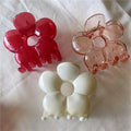 Trendy Hair Claw Transparent Flower Hair Claw Clips for Women Girls Hair Pins