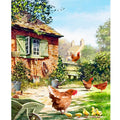 Painting by Number Animal Rooster for Adult Handpainted Drawing on Canvas Flower Painting for Home Decor 40x50cm/16x20inch