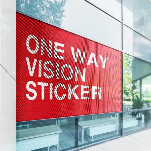 Custom Print Glass Window Stickers One Way Vision See Through Vinyl Sticker