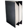 OEM ODM design black brown color menu cover holder faux leather restaurant multiple pages menu folder