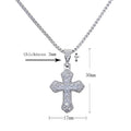 2024 New Wholesale Brass Inlaid Crystal Cross Pendant Necklace HOTWAY HTW3352NK Fashion Jewelry Anniversary Couple Pendants for