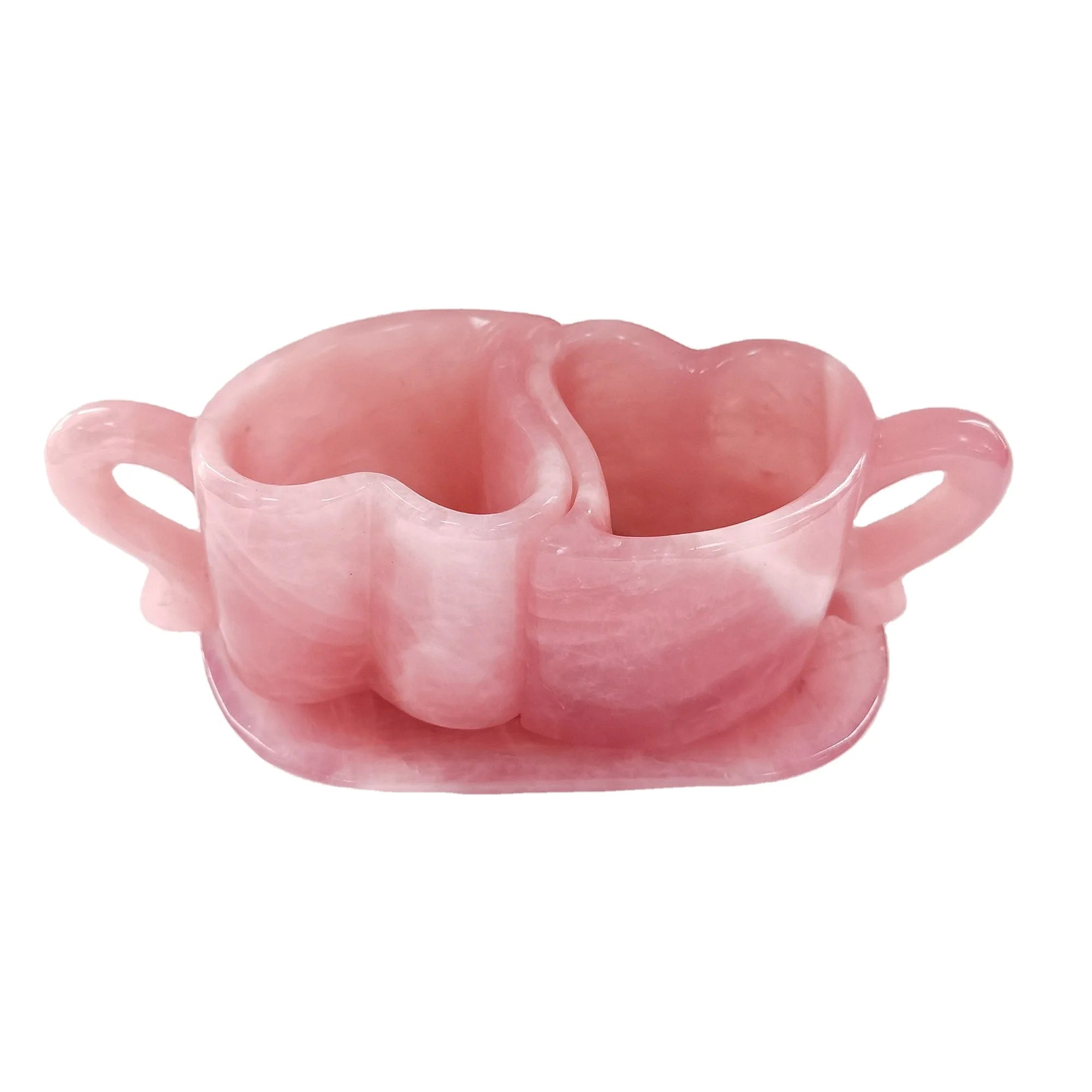 Wholesale Natural Crystals Healing Gemstone Hand Carved Rose Quartz Mug Cup Crystal Crafts for Gift