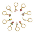 BASQUESUN Trendy Bach Sandy Candy Color Jewelry 12 Styles Summer Colorful Crystal Cute Crystal Fruit  Earrings Women Girls