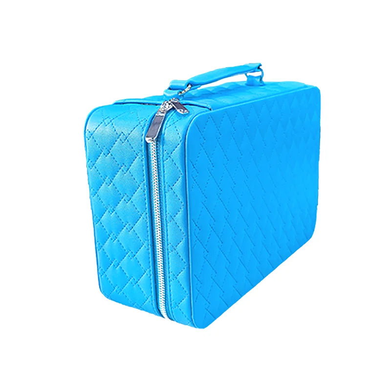 Custom Leather Jewelry Organizer Watch Case With Carry Handle Elegant Case for Travel Jewellery Box Packaging Jewel