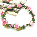 Bohemian Terylene Flower Garland Crown Festival Wedding Bridal Bridesmaid Floral Headband Headdress Hair Accessories