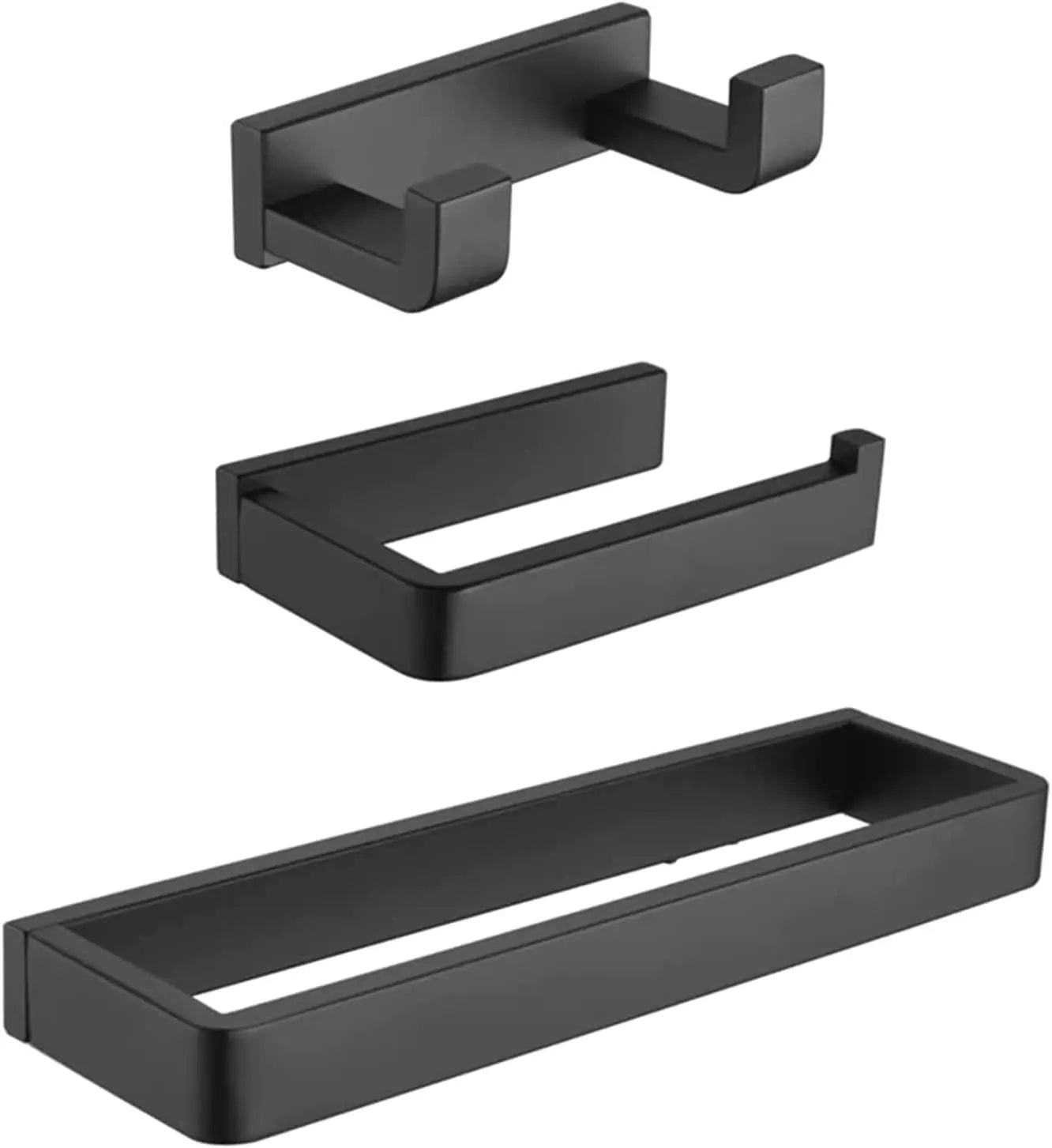 Stainless Steel 3 Piece Towel Holder Set Wall Hook Paper Holder Bathroom Accessories Set for Hotel Home Use