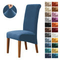 Soft Thick Solid Luxury Dining Chair Slipcover Stretchable  Velvet Stretch XL Size  Chair Covers for Dining Room