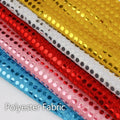 Wholesale Price Multicolor 6MM Big Sequin Fabric Roll Dance Custom Fabric Free Sample Polyester Mesh Fabric