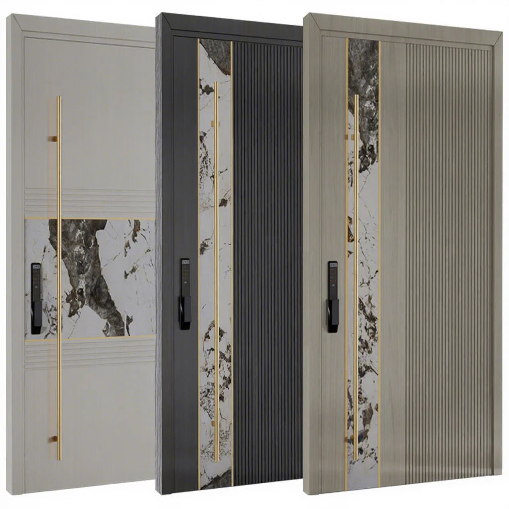 North American Approved Stylish Elegant Design Exterior Modern Oak Wood Entry Solid Front Door Solid Wood Pivot Door
