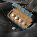 New Trendy 14k Gold Filled 12-14mm Button Baroque Pendant Natural Freshwater Pearl Necklace