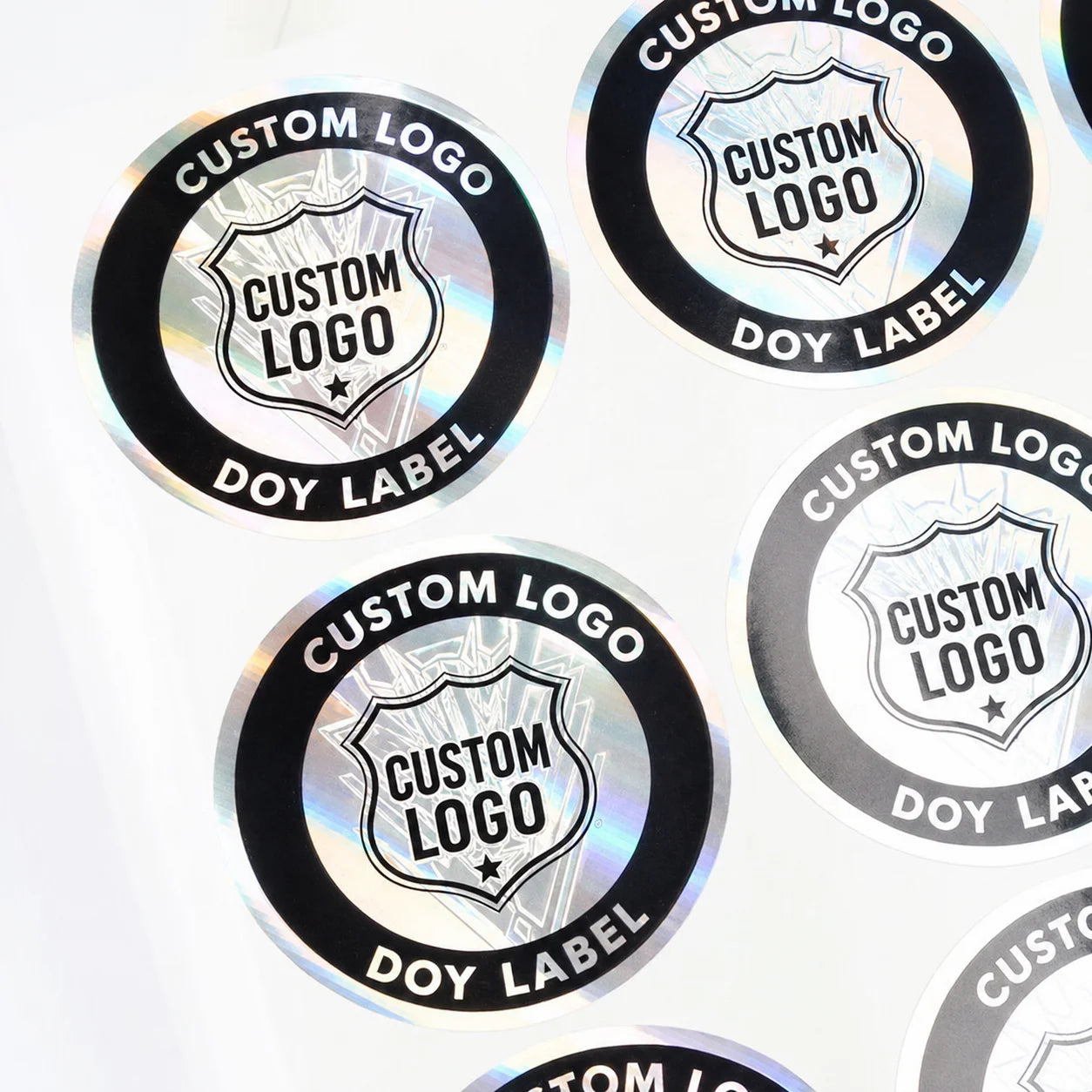 Round Hologram Label Wholesale Custom Printing Logo Die Cut Original Package Holographic Sticker for Hat