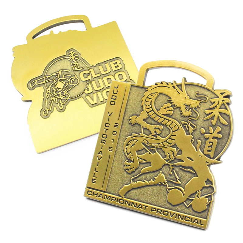Custom Logo Dance Championship Soccer Graduation Gymnastics Swimming Metal Sports Custom Medal Square Medal