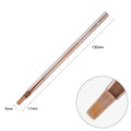 2025 Hot Selling Nail Long Square Brush with Brown Resin Handle and High Quality PA Nylon Hair Art Gel Brush for Nail Art BW11-9