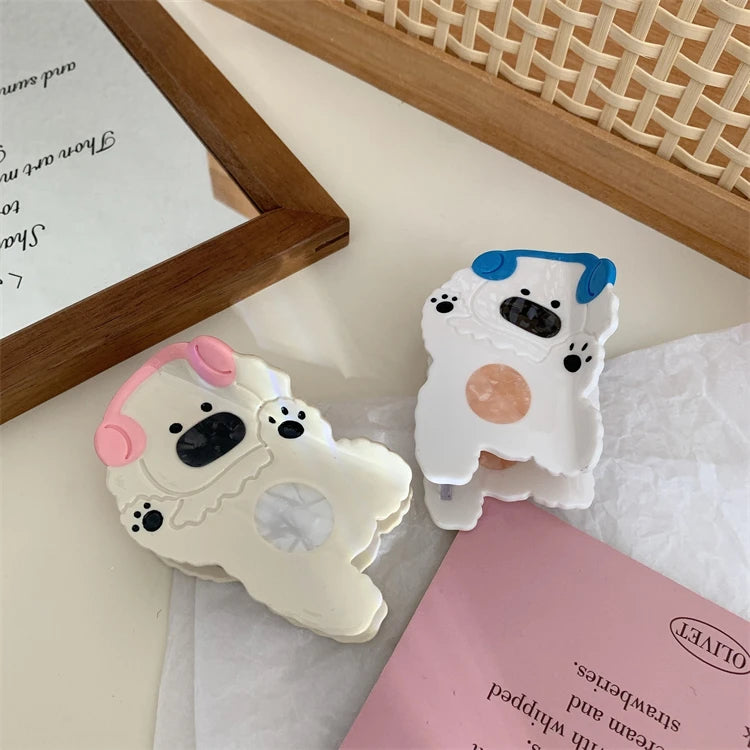 Wow Sheila New Headphones Dog Acetate Claw Clip Lady Animal Cute Animal Hair Accessories Cute Cartoon Back of the Head MegaBDM