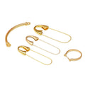 JS1655 Chunky Matte Gold Plated Safety Pin Brooch Large Size Safety Pin Findings for DIY Necklace & Bracelet Jewelry Making