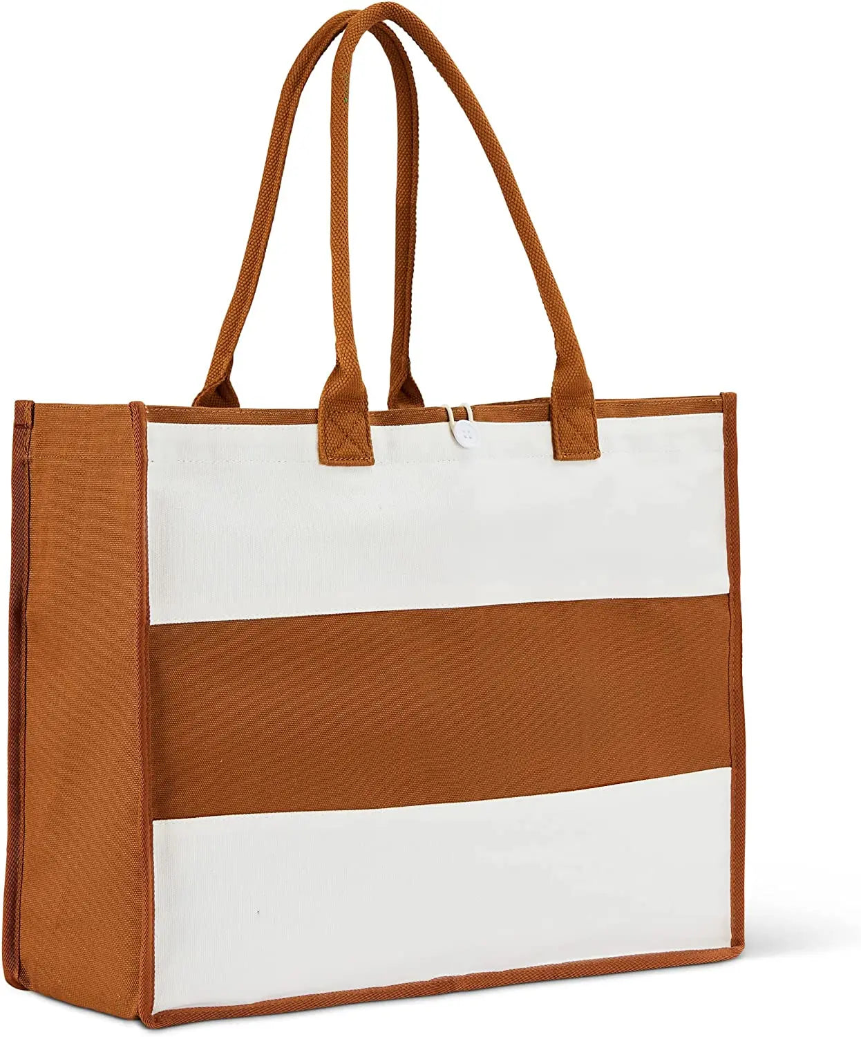 RUTH 2023 Cotton Canvas Medium Tote Bag with Inner Zipper Pocket Letter Pattern Design Beach Gifts for Women for Mom