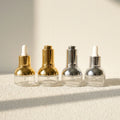 20ml Empty Essential Oil Glass Bottle Cosmetic Glass Bottle Borosilicate Clear Dropper Bottle with Squeeze Dropper Cap