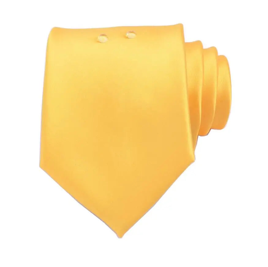 Hand Made Wholesale  Mens Neck Silk Tie Solid Color Waterproof 8cm Men Necktie 8cm