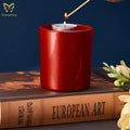 Matte Red Glass Candle Jars  Empty Candle Vessels for Making Candles Luxury Tealight Candle Holders for Christmas Wedding