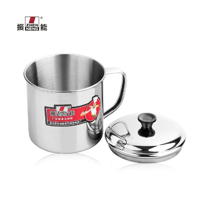Zhenneng Factory Wholesale 8cm Household Stainless Steel Cup With Lid for Family Use Water Mug