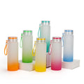 Wholesale 500ml Sublimation Blanks Frost Gradient Drinkware Matte Glass Water Bottles Suppler Manufacturing