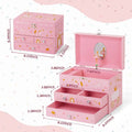 Ever Bright Factory Best Seller Kids' Unicorn Wooden Wind-Up Music Jewelry Box Eco-Friendly Interactive Happy Birthday 30s Tune