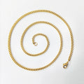 Minimalist Waterproof Stainless Steel Curb Chain Jewelry 18k Gold Thin Mens Necklace Chain for Men and Woman Custom MSC-0004