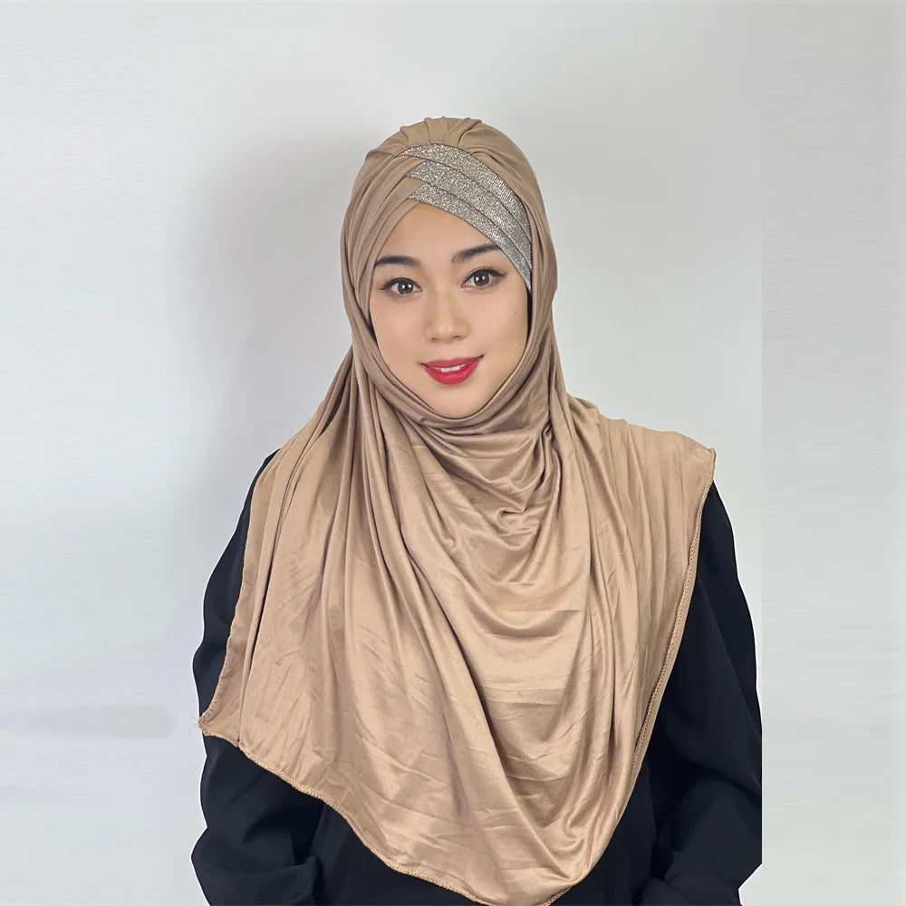 Instant Jersey Kimono Glitter Cotton square Wholesale Brooch Pin for Hijab Malaysia Pins Muslim Scarf Women