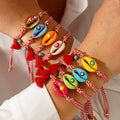 Go2boho 2024 Women's Exquisite Bohemian Bracelet Greek Traditional March Fashion Devil's Eye Spring Blessing Rope Shell Alloy